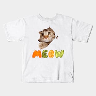 cat face t shirt cute cat t shirt Kids T-Shirt